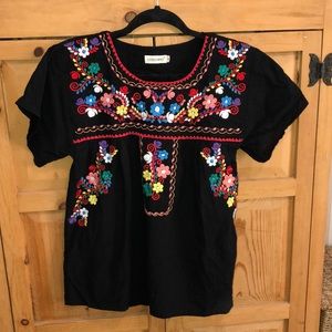 Embroidered top